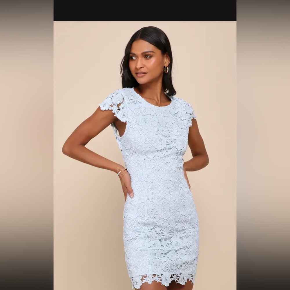 Light blue lace dress